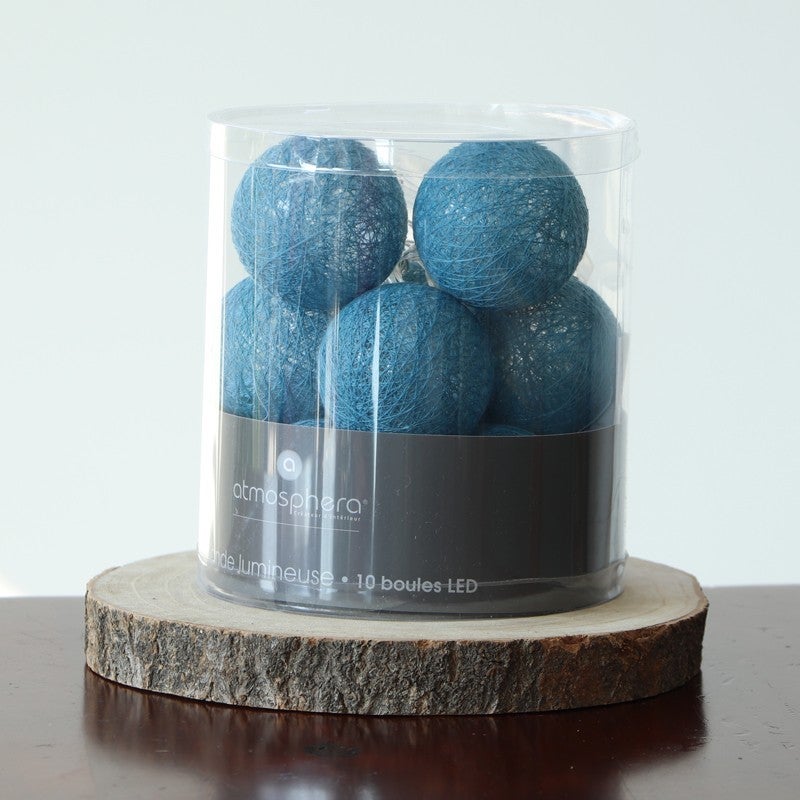 Guirlande LED 10 boules (Bleu) - 3