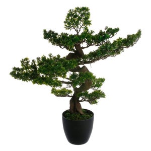 Bonsai Artificiale In Vaso, Pianta Finta In Plastica, Altezza 27,9 Cm, Decorazione Da Scrivania, Soggiorno E Ufficio, Senza Manutenzione