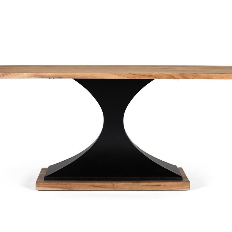 Stół z żłobkiem w żłobie i metalowymi nogami 200cm