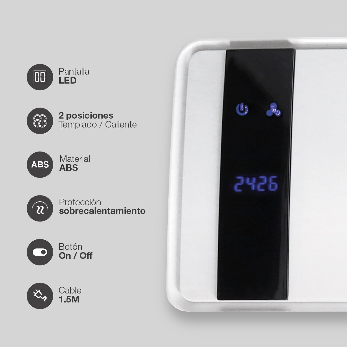 2000 W Wand-Split-Heizung für Badezimmer IPX2 - 3