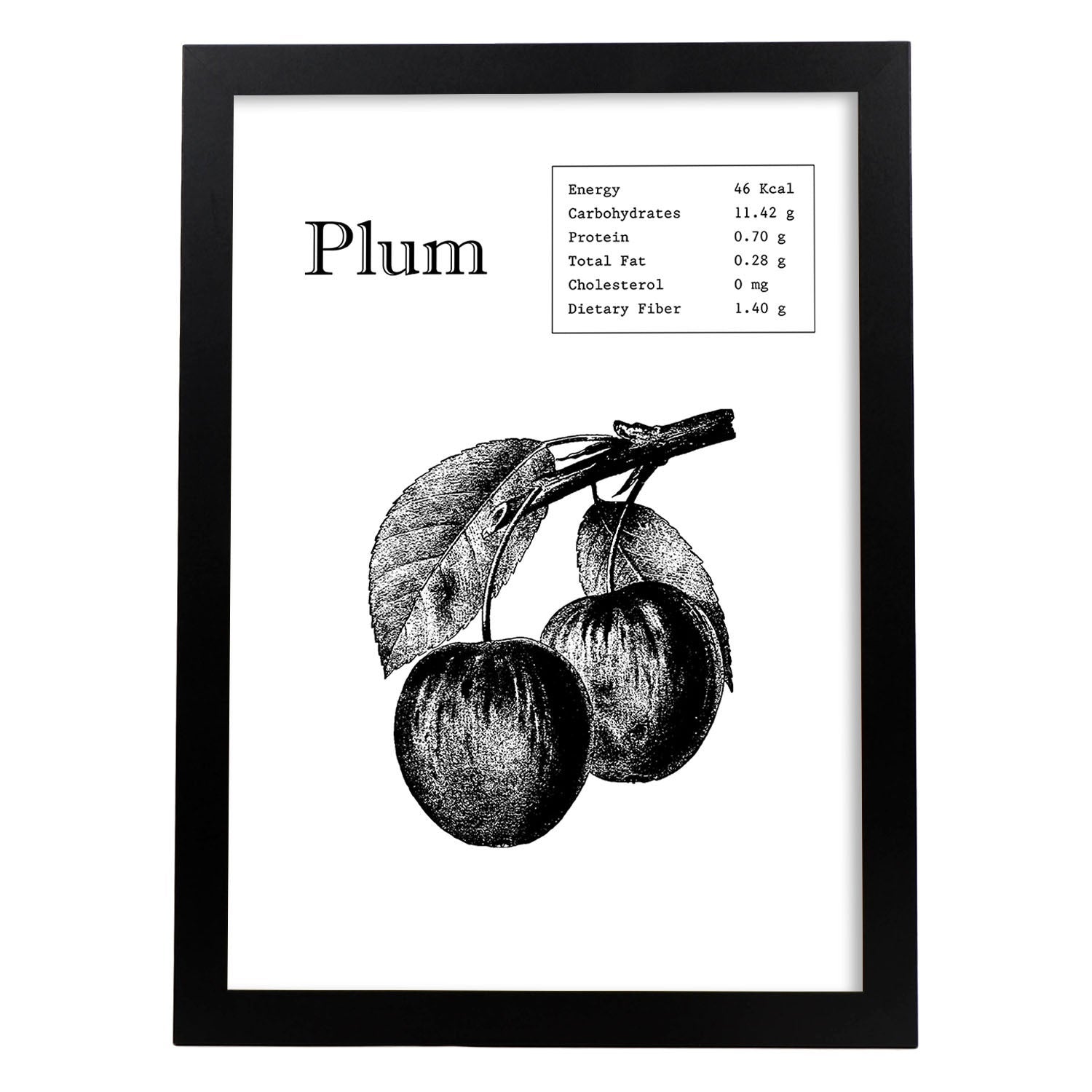Poster De Plum. Láminas De Frutas Y Verduras En Ingles. Sin Marco - A3 ...