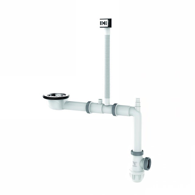Vidage gain d'espace TBXP, pour évier 1 cuve Ø90mm, H. 65mm, avec trop-plein