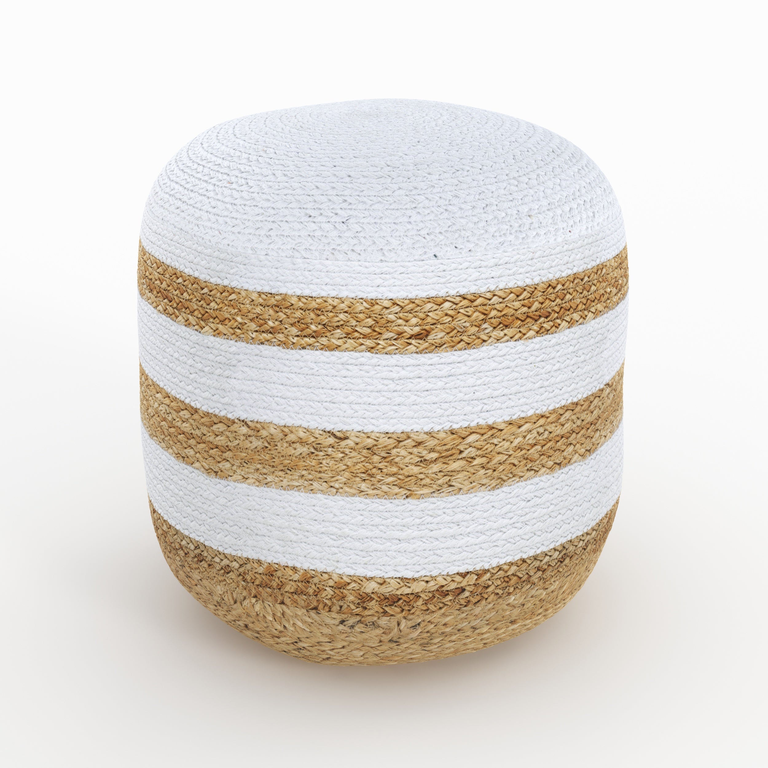 Pouf Rond En Jute Rayures Blanches D40 Cm Billy Leroy Merlin pouf-rond-en-jute-rayures-blanches-d40-cm-billy-leroy-merlin