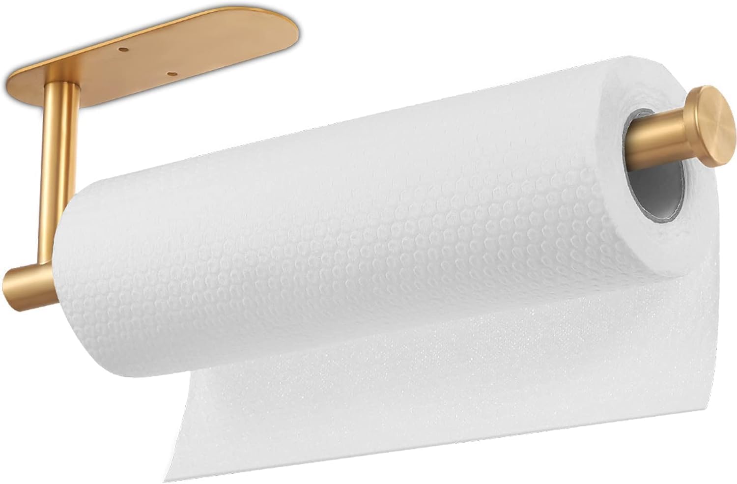 Uchwyt na papier toaletowy, bez wiercenia, montowany na ścianie, samoprzylepny, odpowiedni do kuchni i łazienki, złoty