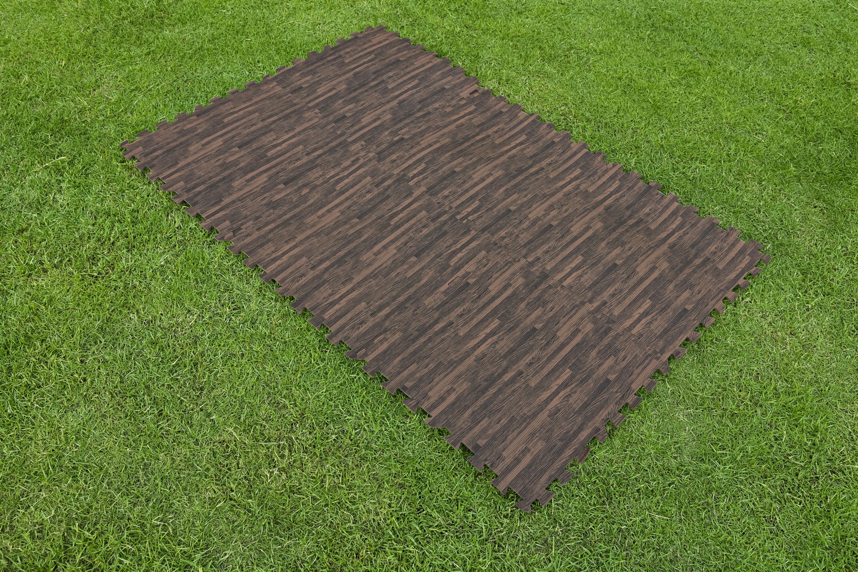 BESTWAY Tapis de sol effet bois pour piscine et spa 12 pièces 50 x 50 cm - 8