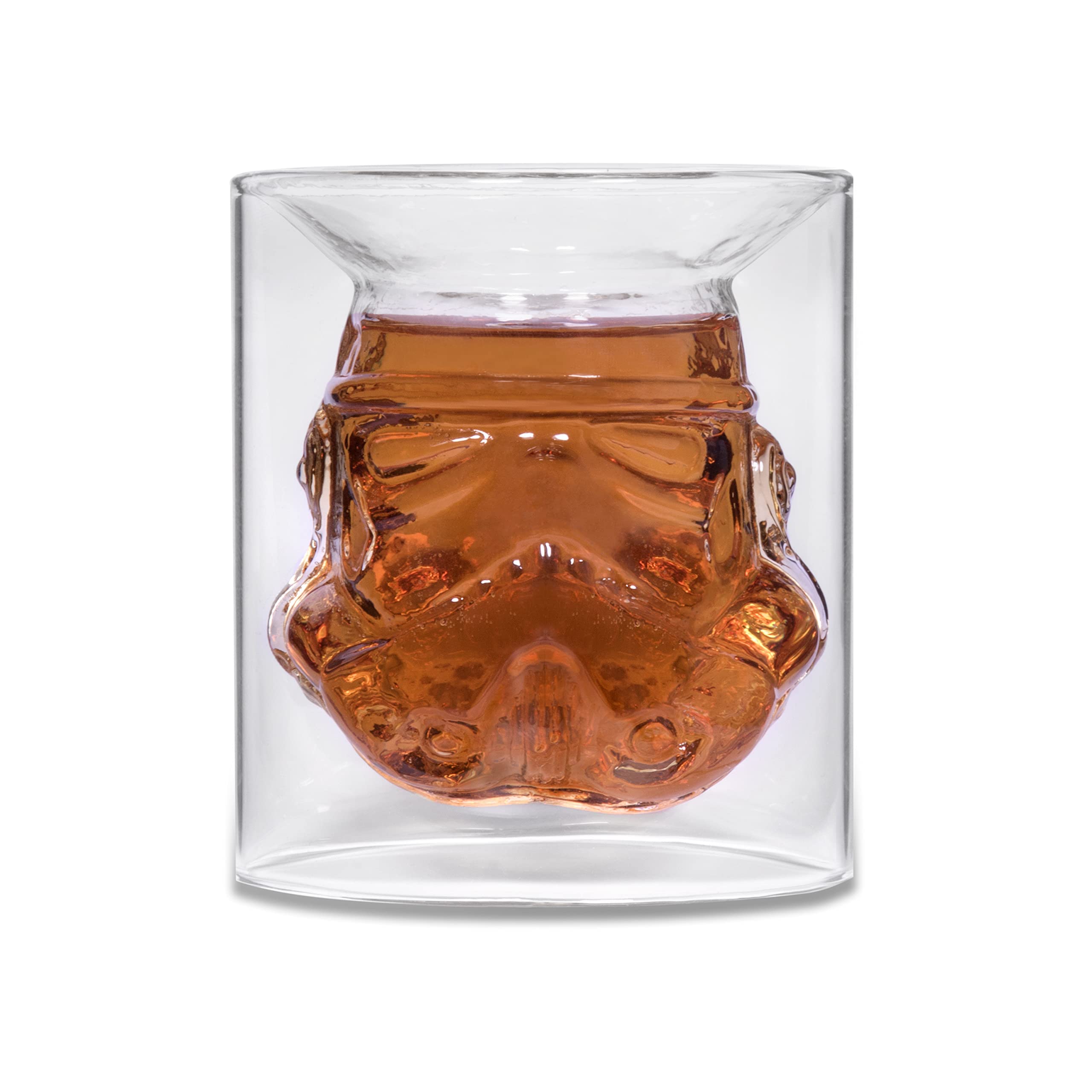 Bicchiere da whisky rovesciato originale stormtrooper, trasparente, per whisky, bourbon e scotch, 150 ml, regalo perfetto per gli uomini in bicchiere