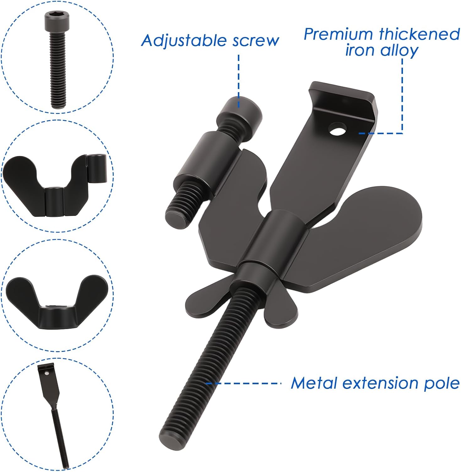 Bloque Porte Hotel, Serrure Portable De Voyage En Acier Verrou De Sécurité Pour Porte D'entrée Verrouillage Sans Percer Anti Cambriolage Door Lock Rob - 3