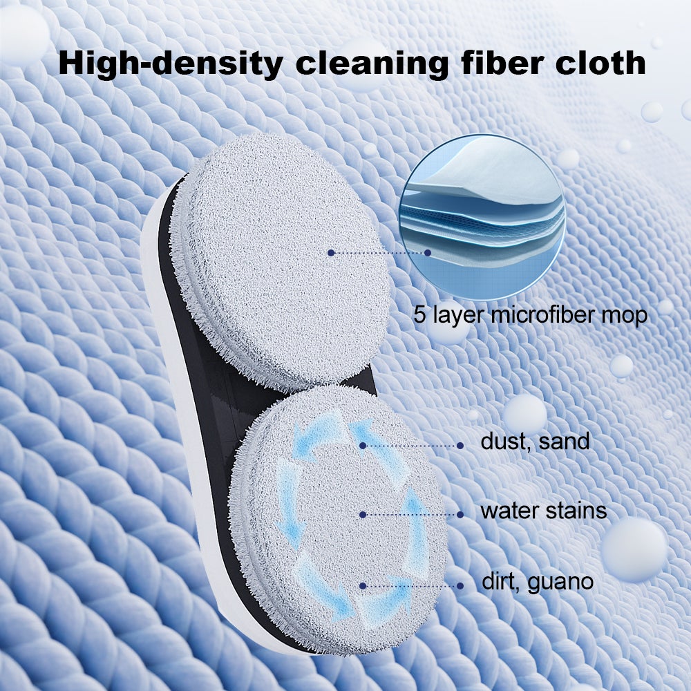 LIECTROUX YW610 – Robot Limpiacristales Inteligente con Depósito de Agua 30 ml, Alto Rendimiento + 10 Paños Incluidos - 9
