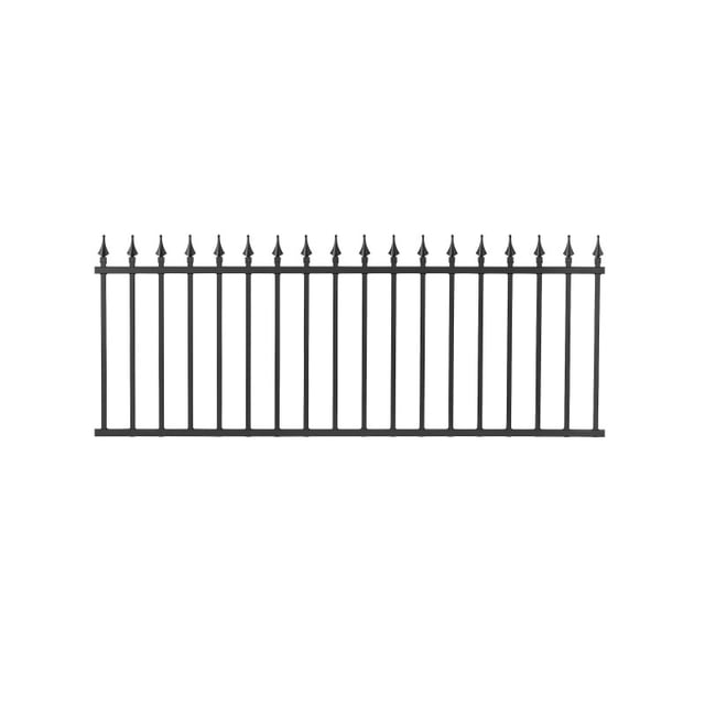 Clôture aluminium tradition travée style ferronnerie 2 m x H 76.5 cm Noir