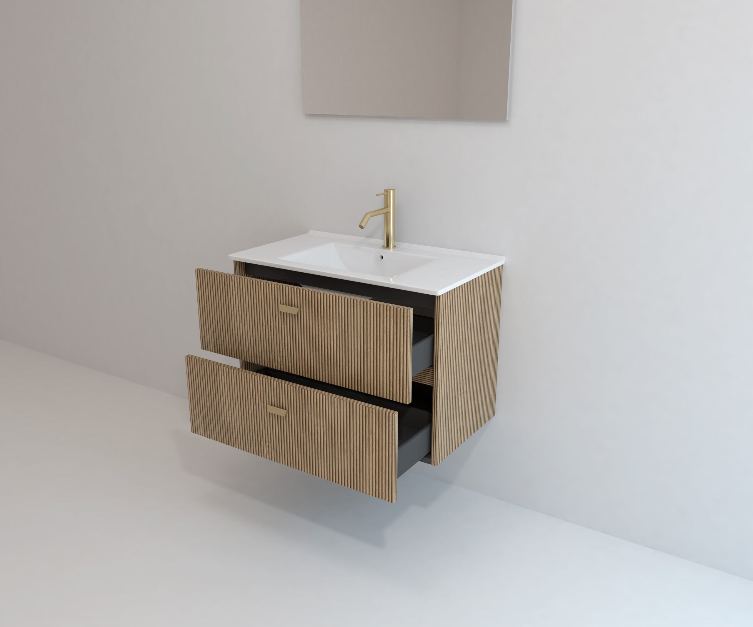 Ensemble de meubles de salle de bain Avantarea GARONNE Alcatraz 80 cm + lavabo - 5