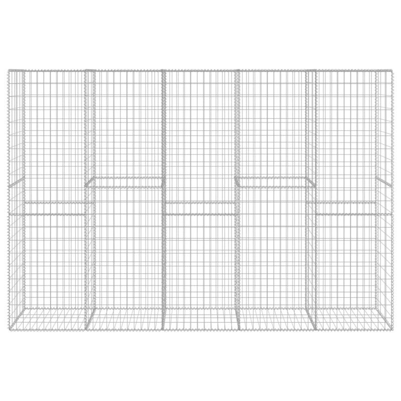 Muro de gaviones con cubierta acero galvanizado 300x50x200 cm vidaXL - 3