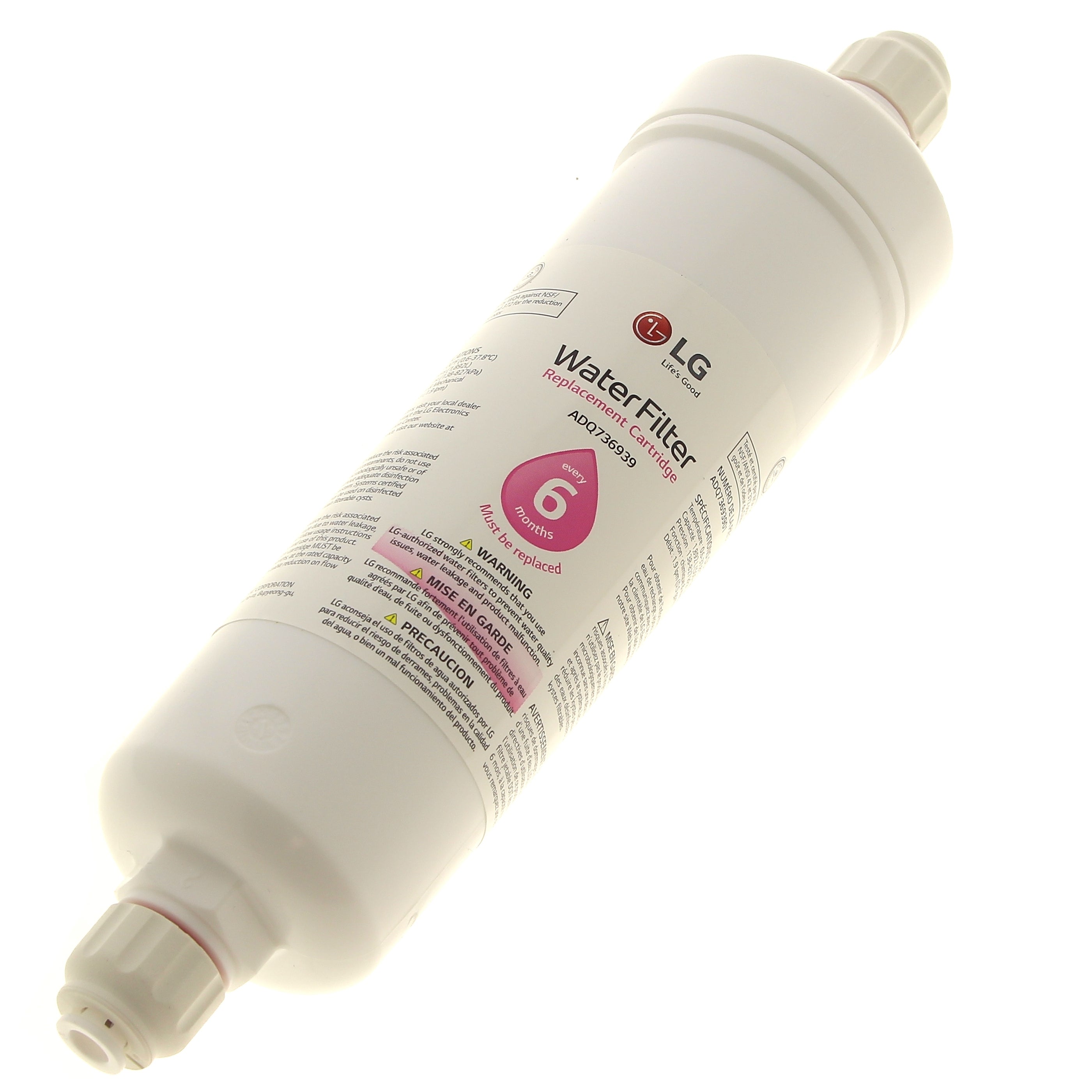 Kit Filtro Acqua In Linea PureWater Per Frigorifero Con Raccordi Rapidi, NSF, Riduce Cloro E Odori