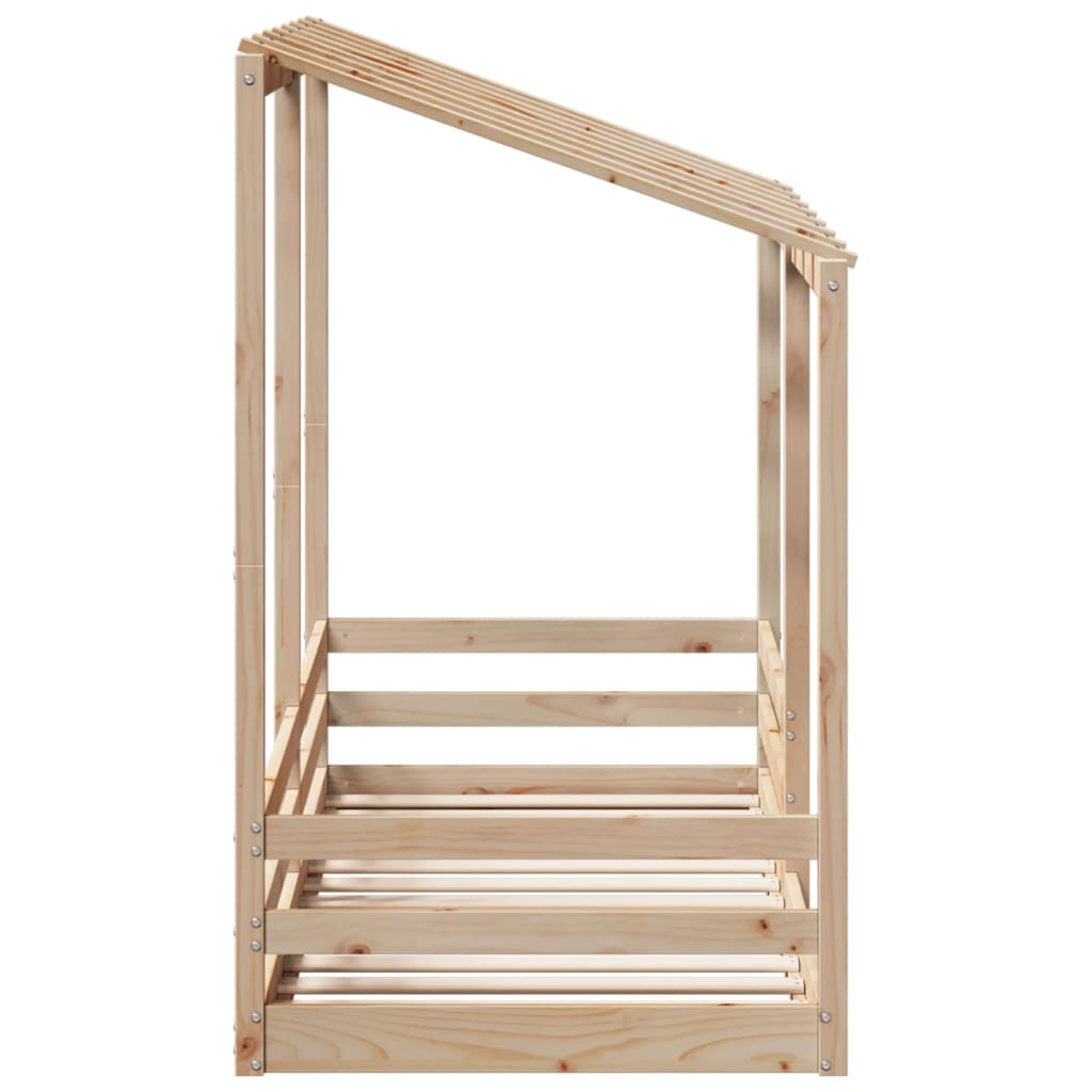 Lit pour enfants avec toit 75x190 cm bois massif de pin - 5