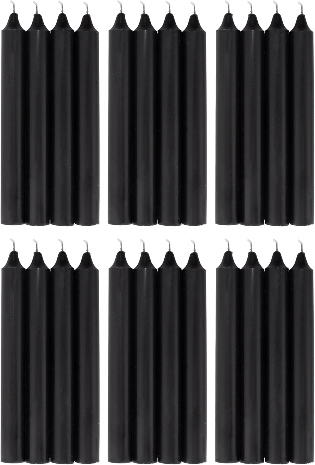 Lot 20 Bougies Longues Ivoire 19x200mm - Bougies Pointues Anti-Gouttes 7 Heures Combustion