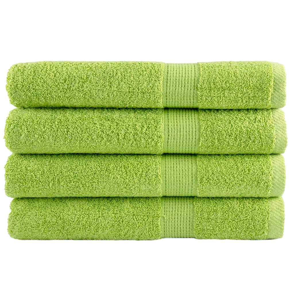 Ręczniki premium SOLUND, 4 szt., zielone, 80x200 cm, 600 g/cm² vidaXL