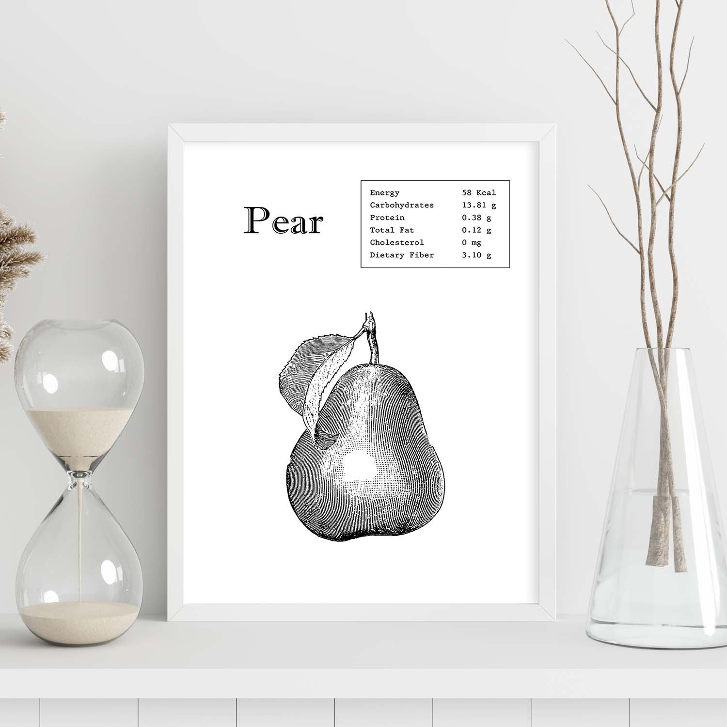 Poster De Pear. Láminas De Frutas Y Verduras En Ingles. Sin Marco - A4 ...