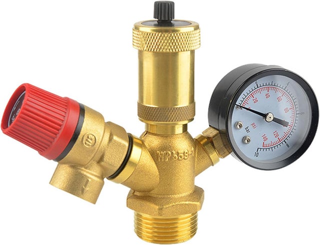 Riduttore Di Pressione Aria Compressa Con Separatore Acqua - 1/4", Filtro 5&mu;m, Per Compressori