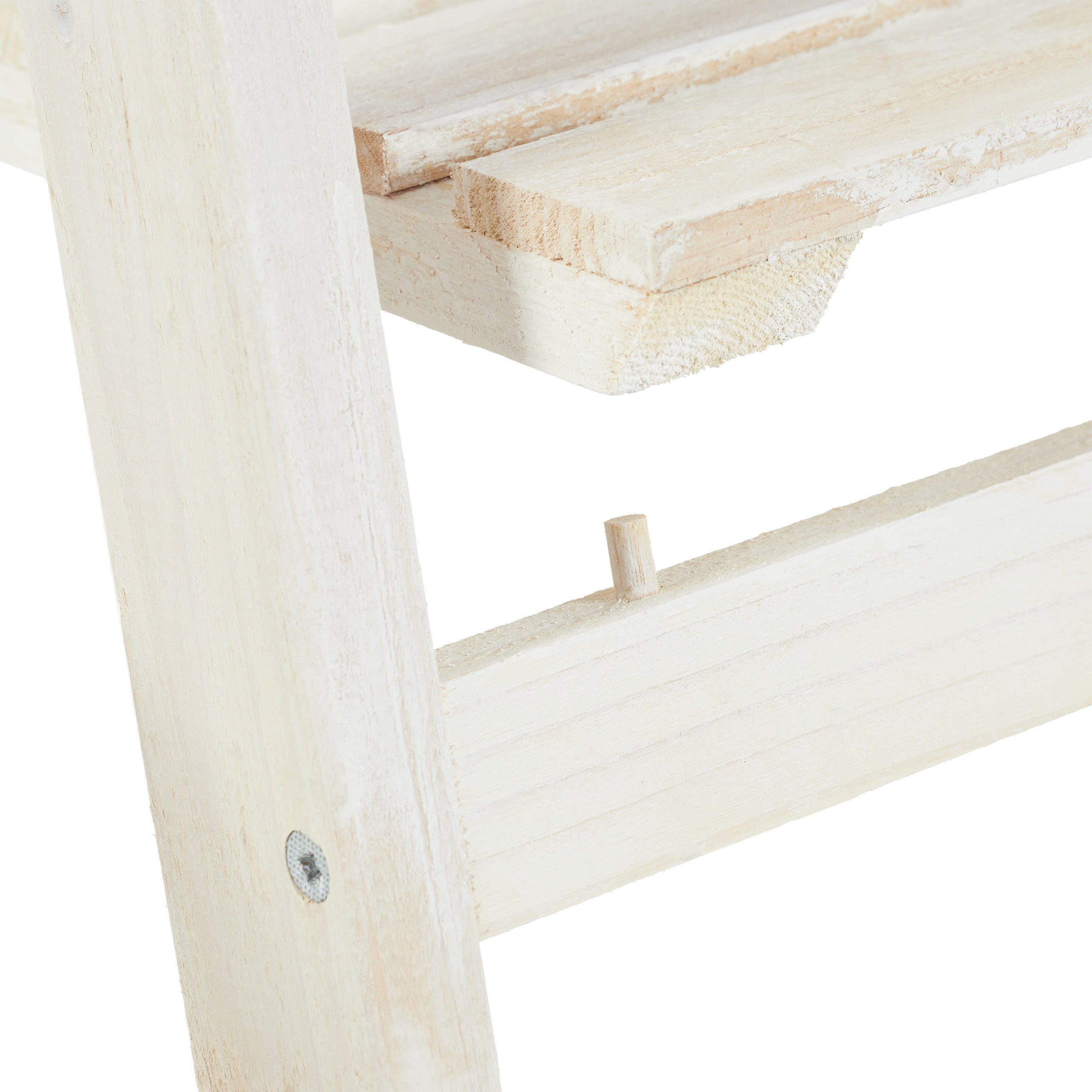 Etagère à fleurs, pour l’intérieur et le balcon, simple et chic, pliante, 160x41x50 cm, 4 marches, blanc, Relaxdays - 7