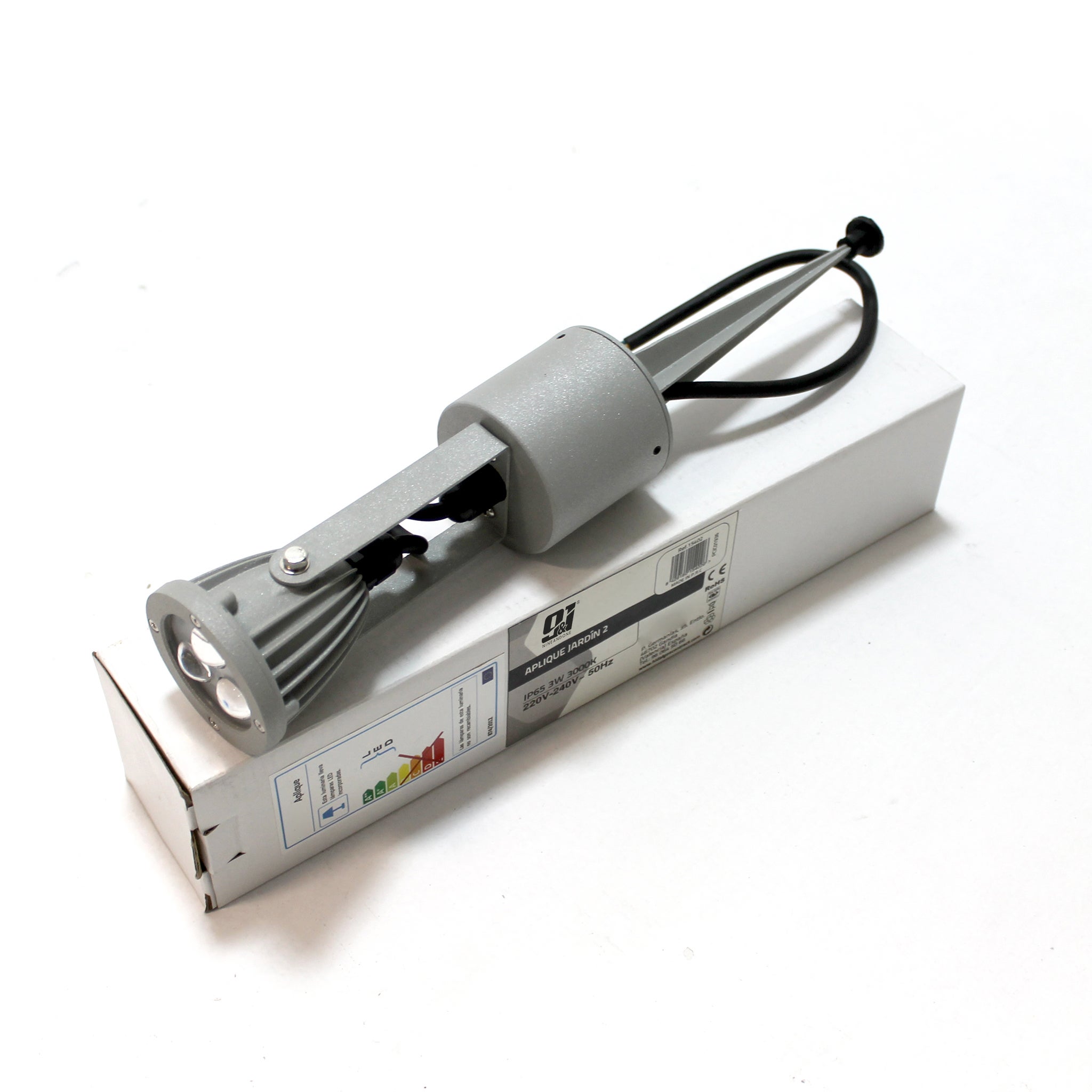 Orion91 donclaif piqueta jardin led inox ip54 3w 243lm blanco cálido 3000k nine&one premium - spazioluzio - pack x6