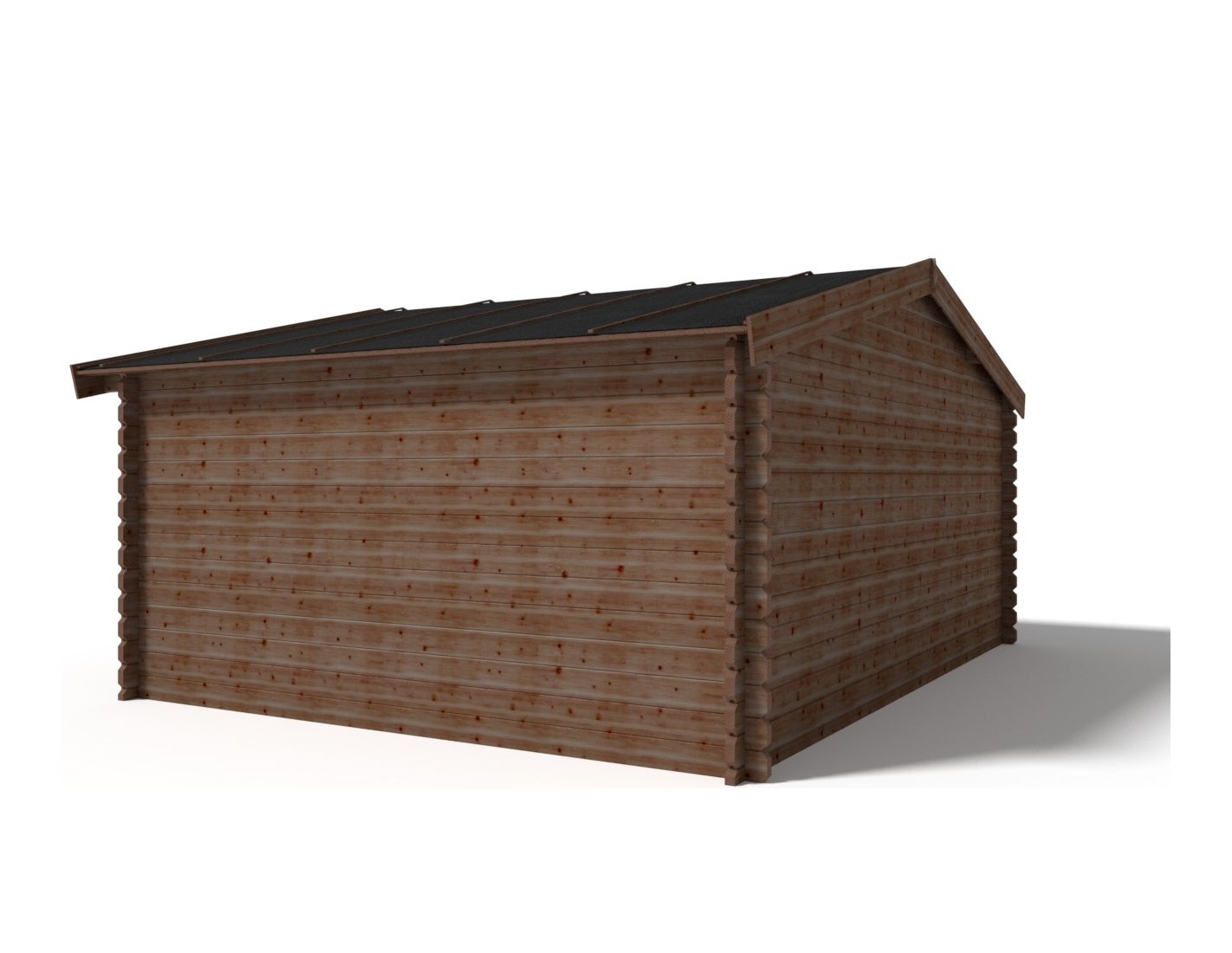 Abri de jardin en bois - 20m2 - 5x4m - Traité - Ep. 45mm - Couleur: marron - DOM376 - ALTANKA - 9