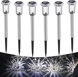 ZEYXINH Luci Solari Esterno, 4 Pezzi 32 LED Luci Solari da Giardino Esterno, 8 Modalità di
