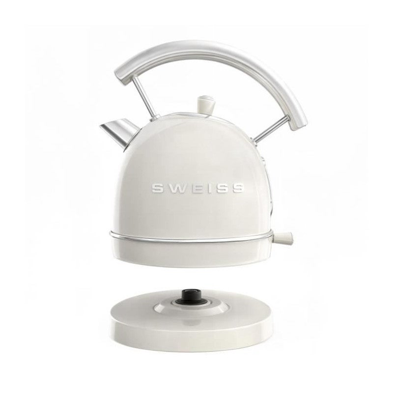 Bouilloire vintage - SWEISS - KTL8 - 2200 W - 1,8 L - Socle 360° - Beige - 5