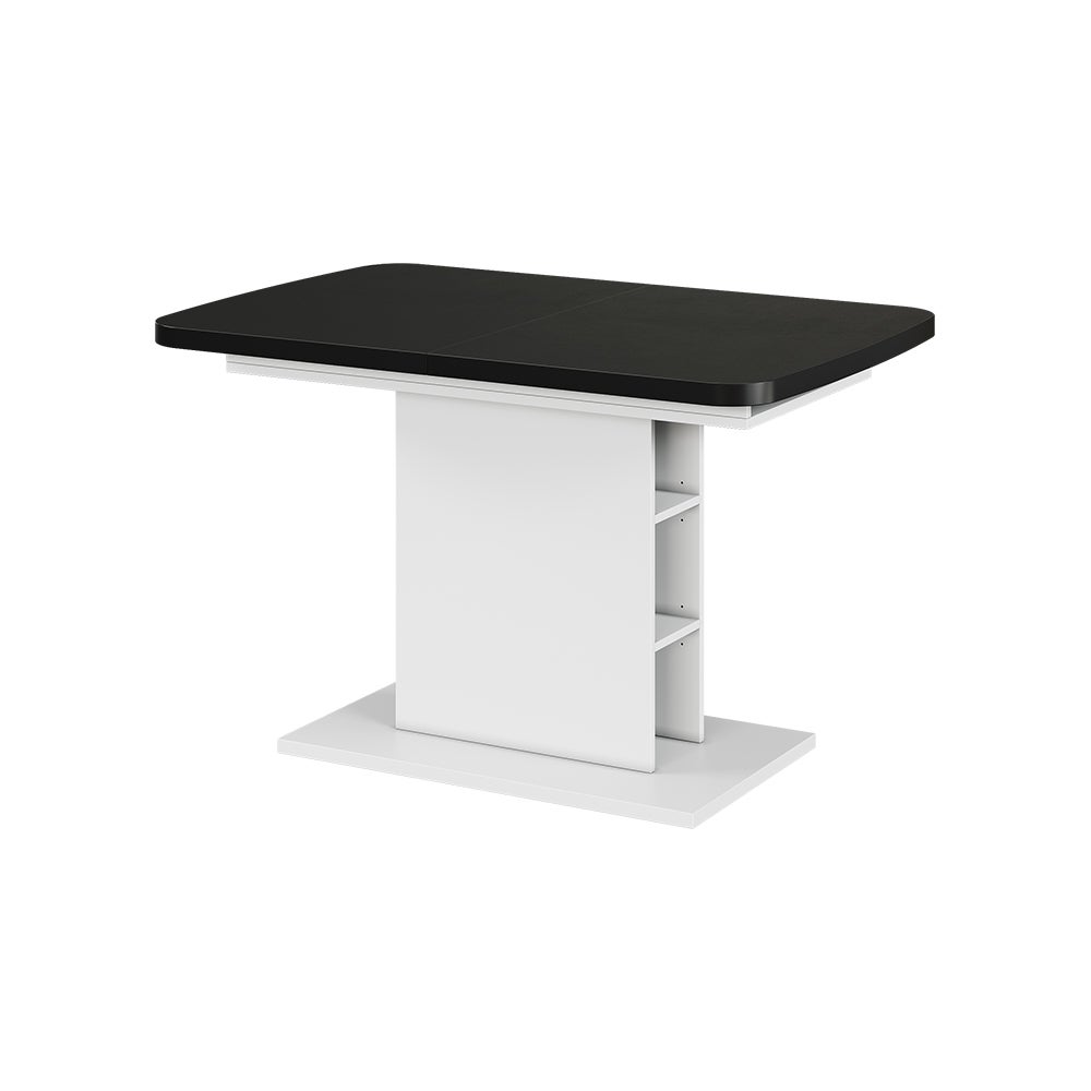 Vicco Stół jadalny Fenaro, Czarny/biały, 120 x 80 cm z otwartymi przegródkami