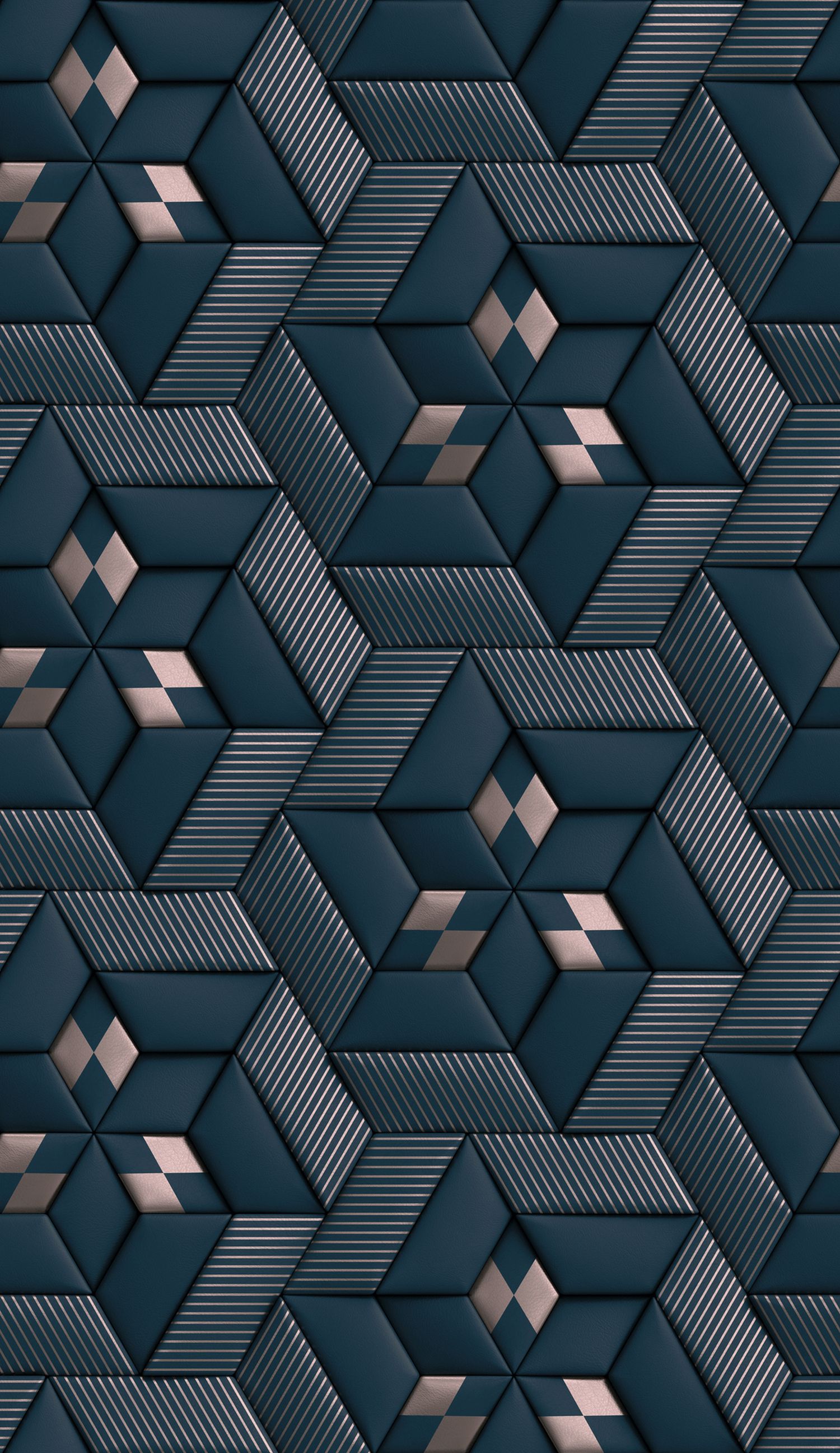 Fototapeta Motyw 3D niebieskimIsrebrnym - 159 x 280 cm - LIVINGWALLS
