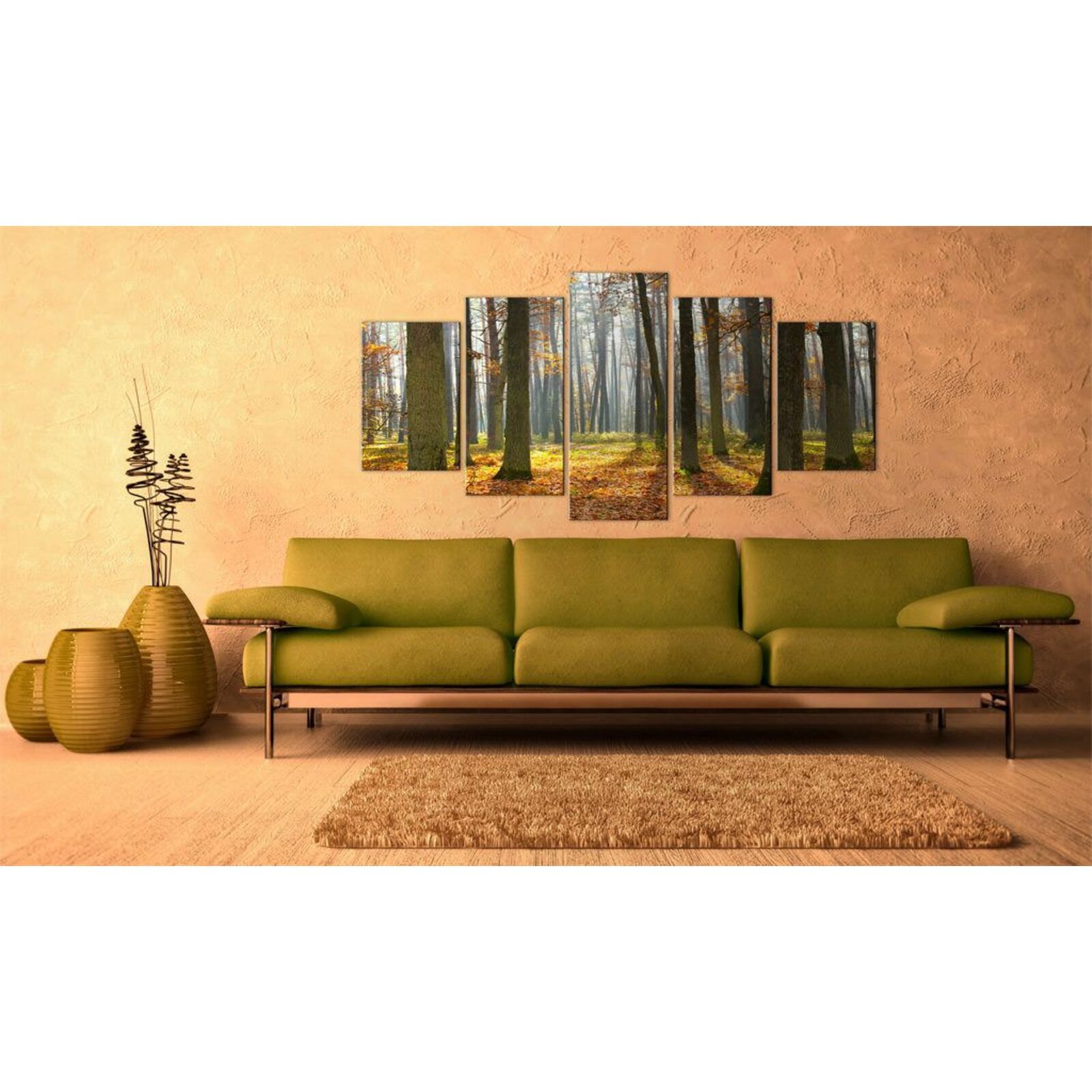 Tableau un joli paysage de forêt - 100 x 50 cm - 2