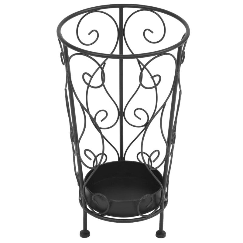 Porte-Parapluies Relaxdays Avec Bac Égouttement - Noir - 9 Places Métal