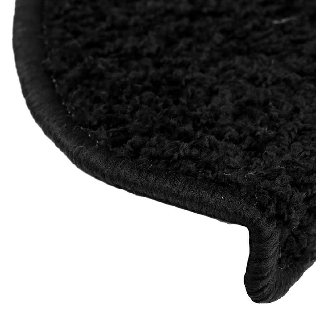vidaXL Tapis d'escalier 20 pièces 65 x 21 x 4 cm Noir Demi-rond Grand - 5