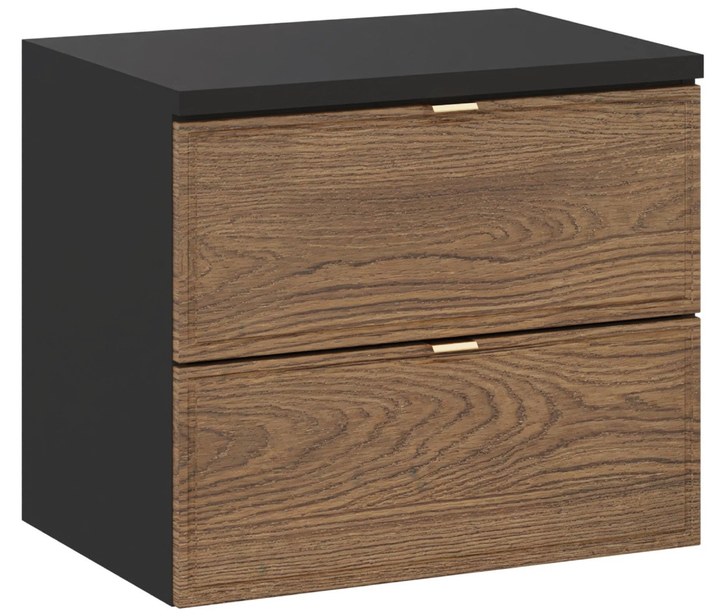 Szafka pod umywalkę nablatową TALIA CASELLA 2S 60cm dąb casella/czarny mat z blatem