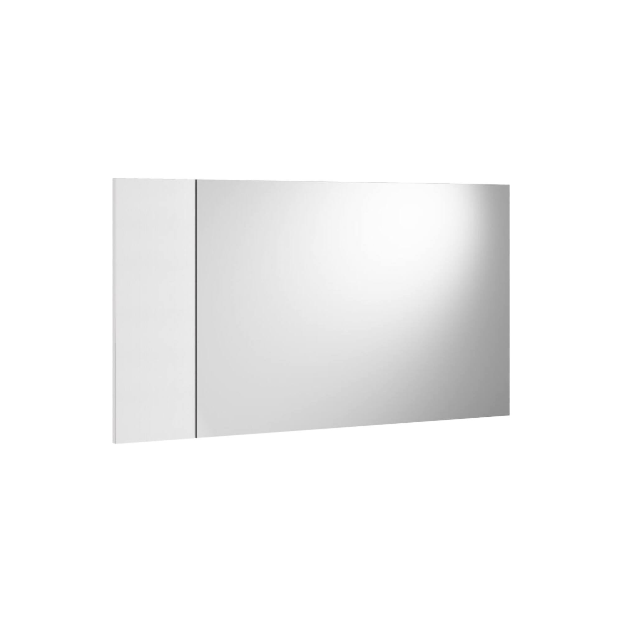 Espejo atri, espejo de entrada decorativo, artículo de decoración de pared con perfil lateral, 100% made in italy, 110x3h60 cm, blanco