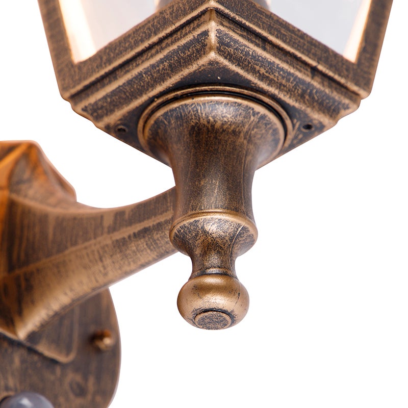 Applique murale antique or IP44 avec détecteur de mouvement - Capital - 7