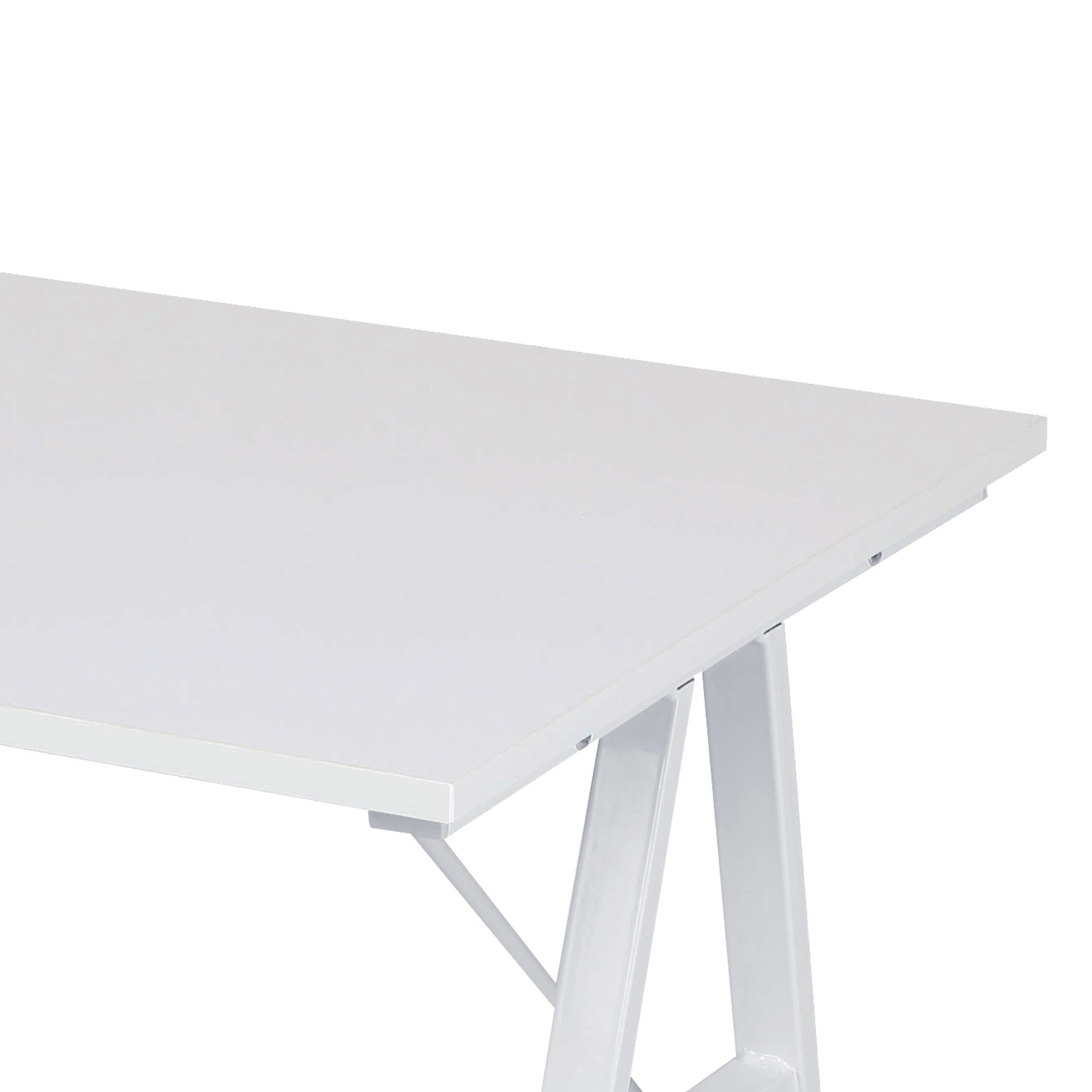 Rebecca Mobili Table d'ordinateur pour PC en Bois Acier blanc Bureau de jeu de style Moderne - 4