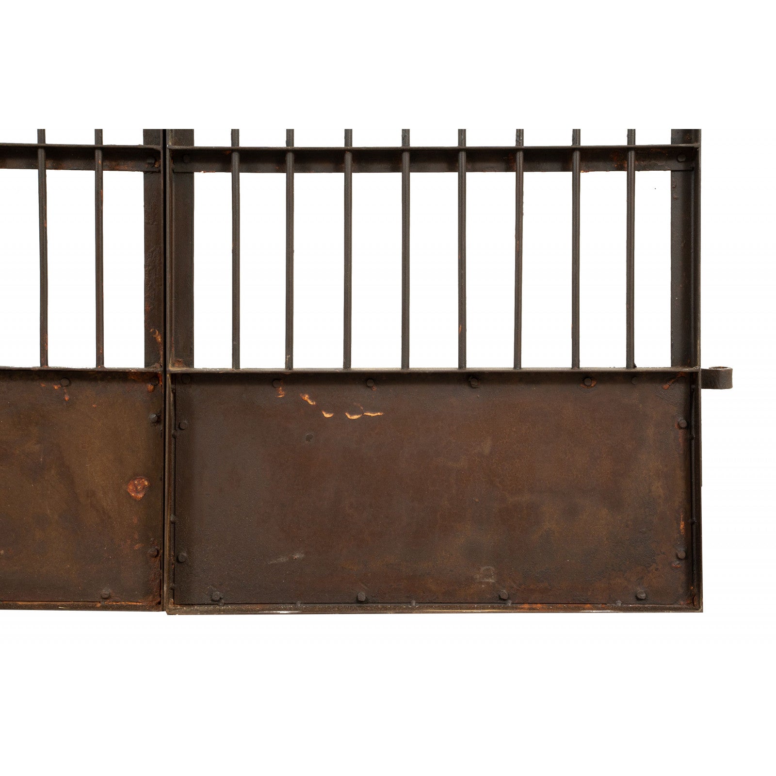 BISCOTTINI Portail en Fer Forgé pour Extérieur 115x115x5cm - Portillon de Jardin avec Finition Marron Vieilli - Portillon Battant pour Entrée - 7