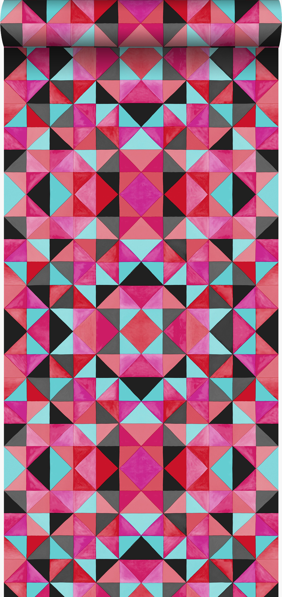 Tapeta kubizm czerwonymIniebieskim - 53 cm x 10.05 m - ORIGIN