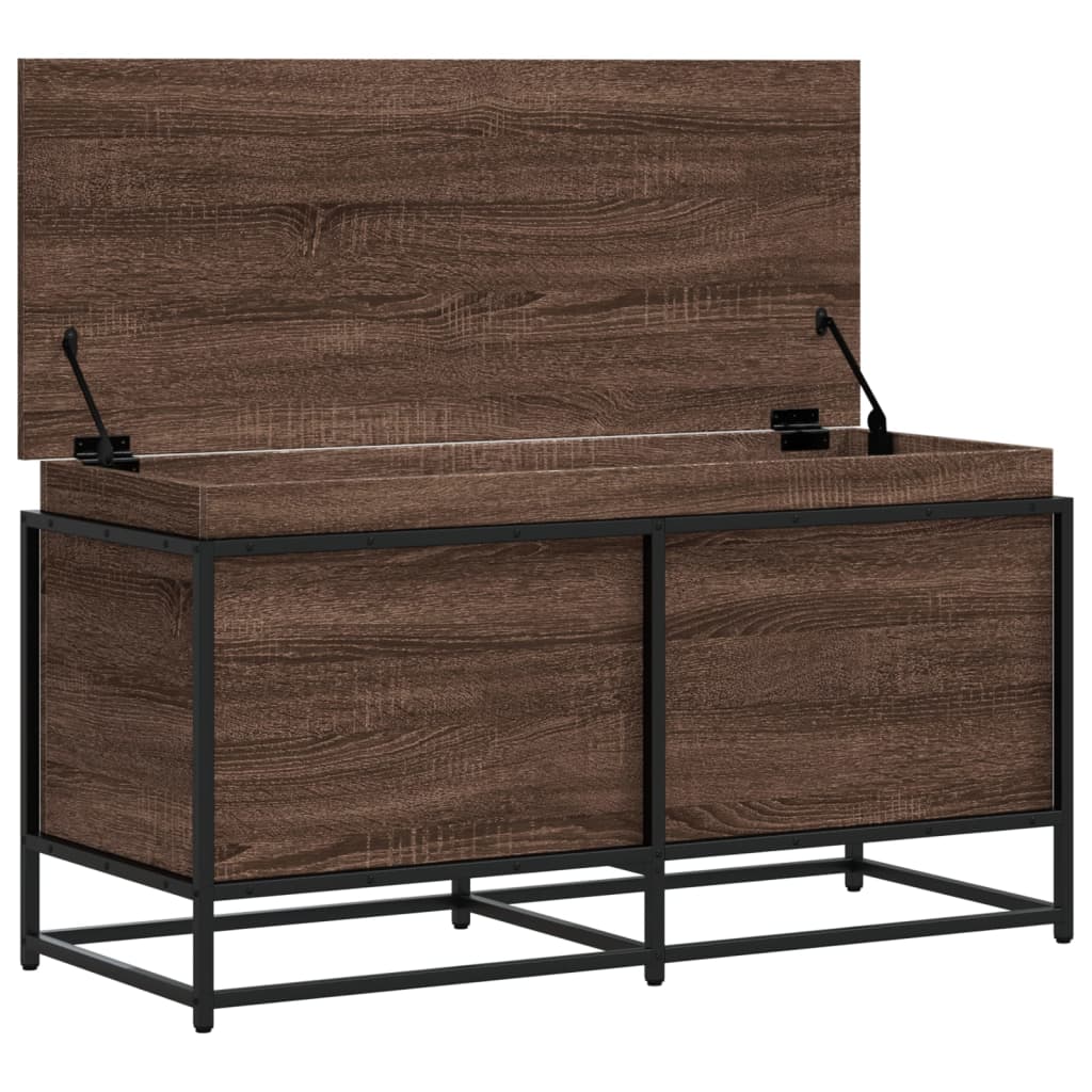 Skrzynia z pokrywą, brązowy dąb, 100x40x51,5 cm vidaXL - 7