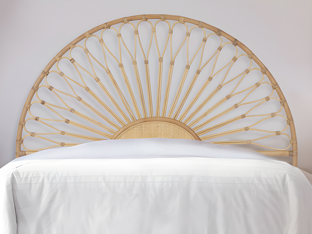 Tête de lit 140 cm - Rotin - Naturel - SOLIA - 7