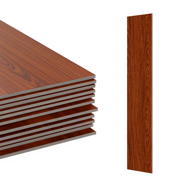 Revêtement De Sol PVC Vinyle Adhésif - Aspect Chêne Rouge Marron - 4,46m² (32 Planches)