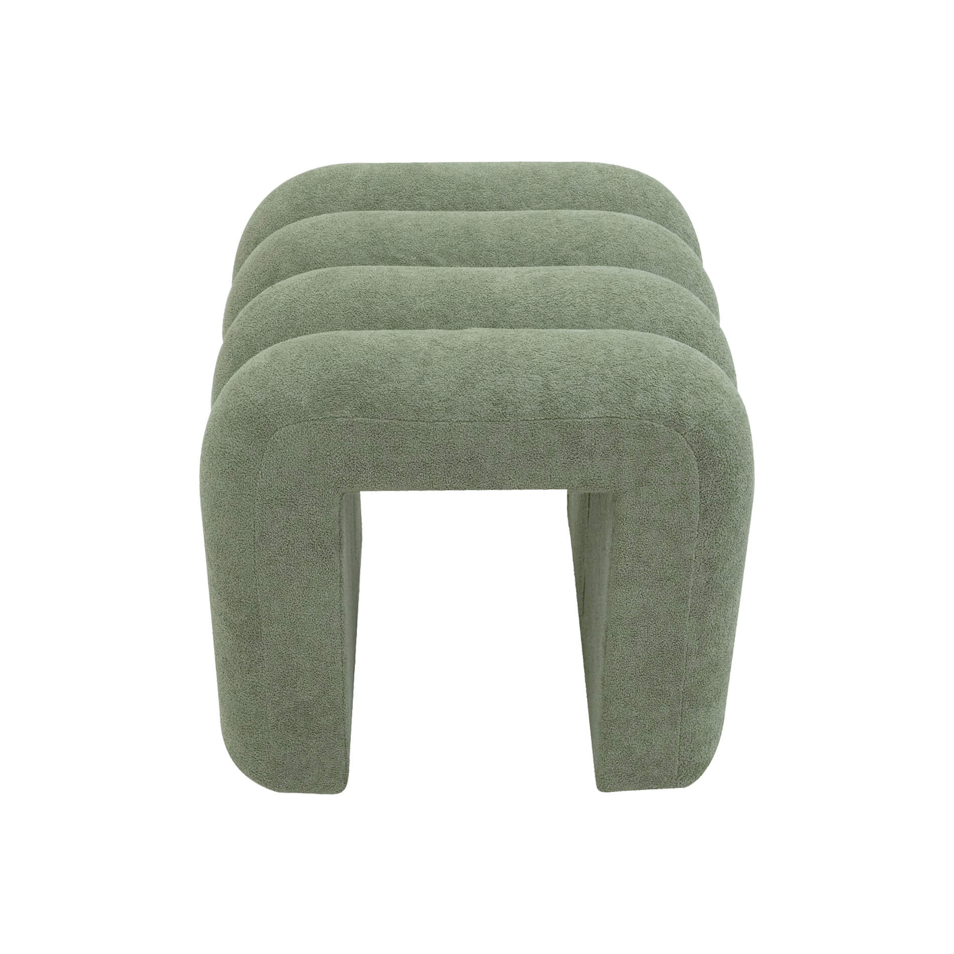 Rebecca Mobili Pouf Bamya 40x38x40 Tissu Polyester MDF Vert Foncé Moderne ENSEMBLE 2 pcs - 4