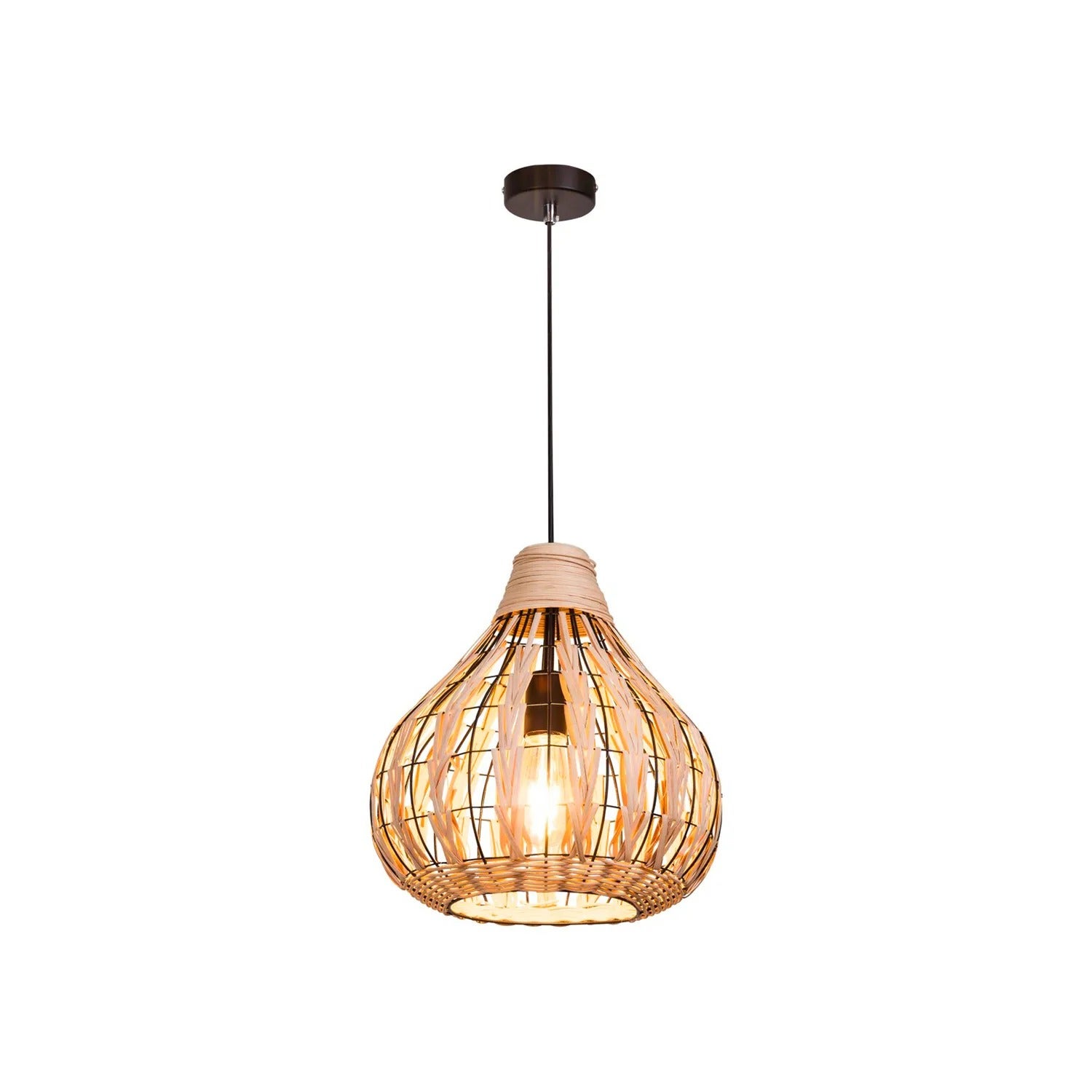 Lampa wisząca Zahara jasne drewno 1xE27x40W metal wym:120x34x34cm IP20 Rabalux