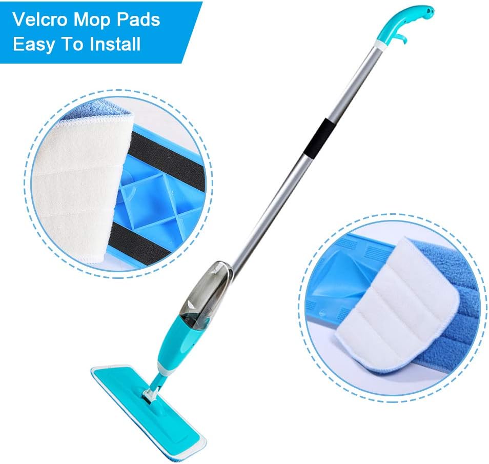 (40x14 cm) Fundas de limpieza de repuesto, paquete de 3 fundas de repuesto de microfibra para escobas y trapeadores para limpiadores/pulverizadores a - 3