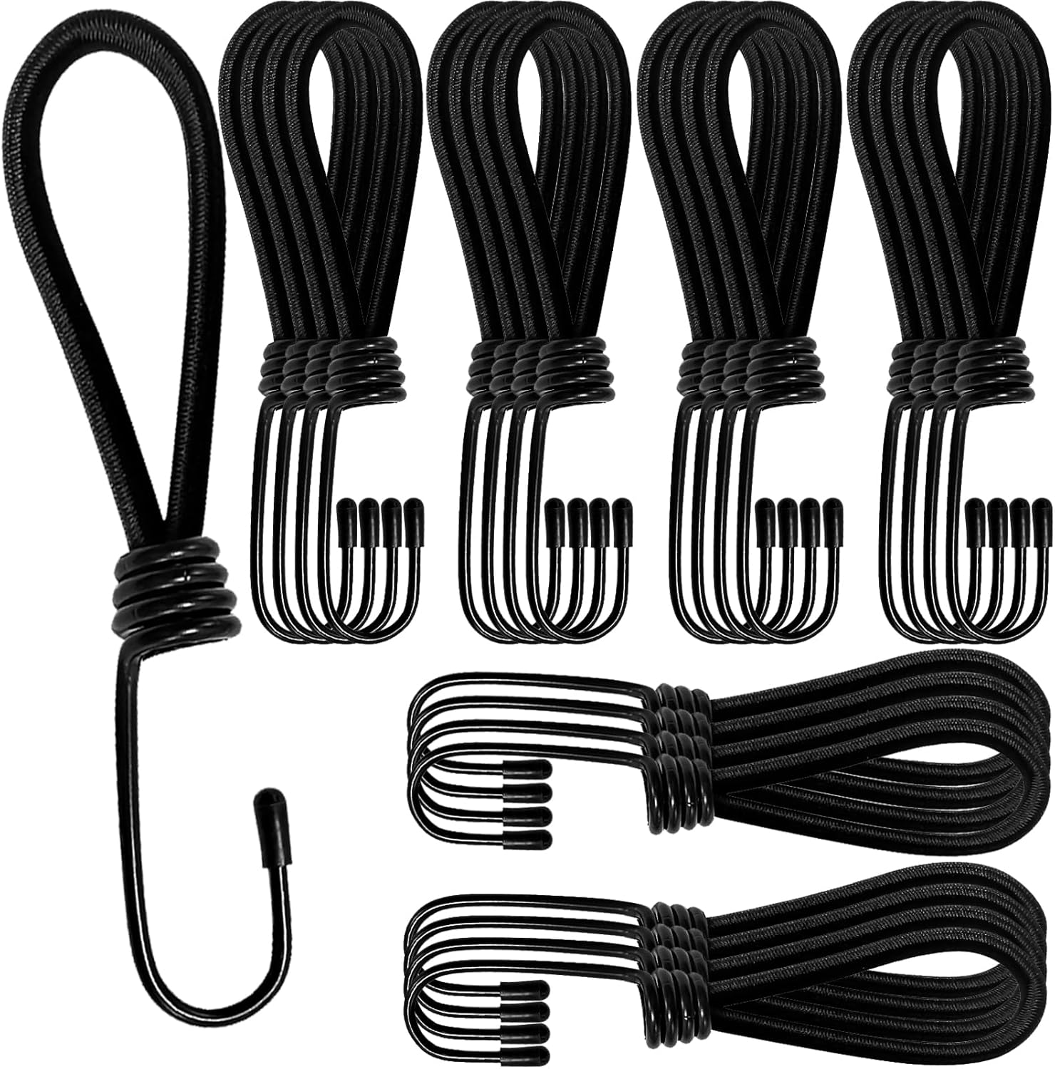 Lot de 30 tendeurs de corde en alliage d'aluminium pour tente, camping, randonnée, activités de plein air, 2 styles