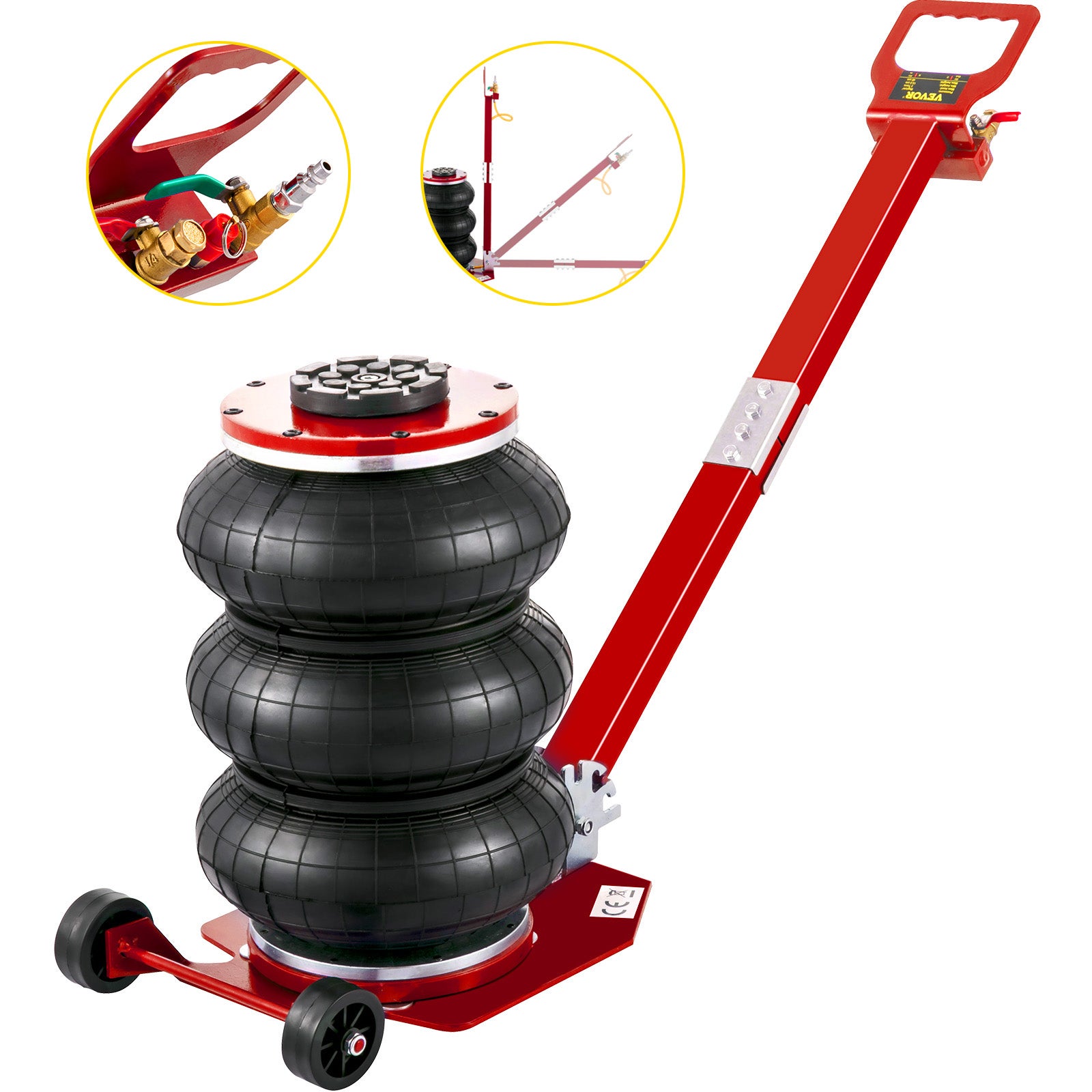 Cric Pneumatique 3 tonnes,VEVOR Cric de Levage Pneumatique Coussins ...