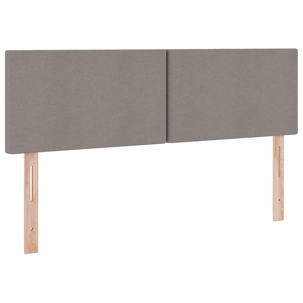 Lit avec rangement et matelas taupe 140 x 200 cm velours - 9