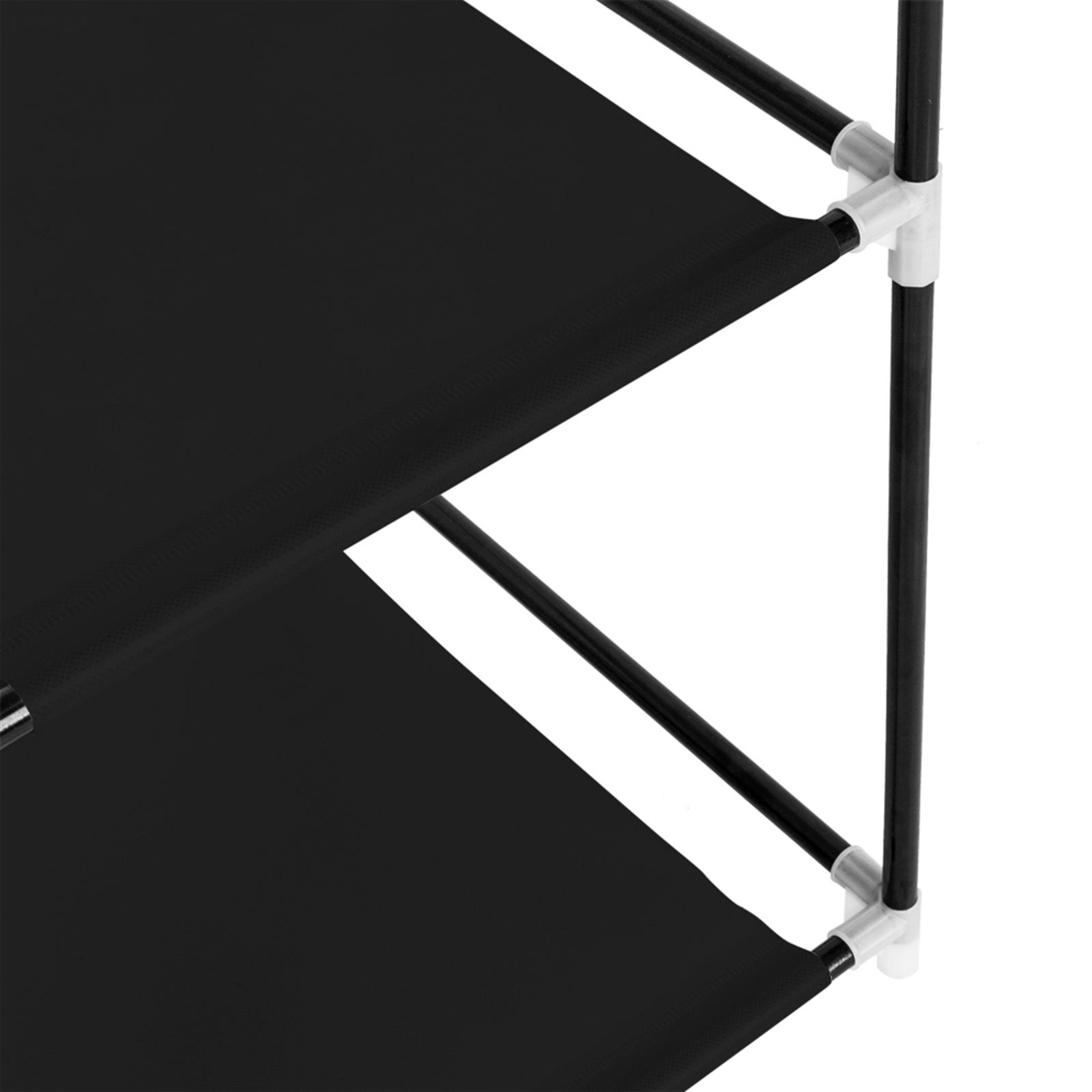 Organisateur de rangement de placard portable de 67 pouces, porte-vêtements avec étagères et tringle de suspension, noir, 106x44x170cm - 3