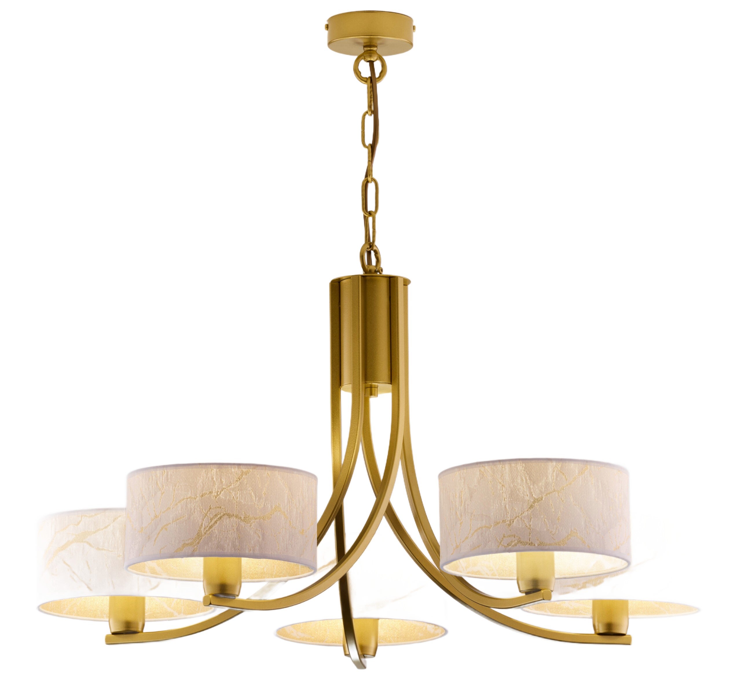 Lampa wisząca ARTHUR złota 5xE27x40W metal wym:71x75x75cm IP20 Jupiter