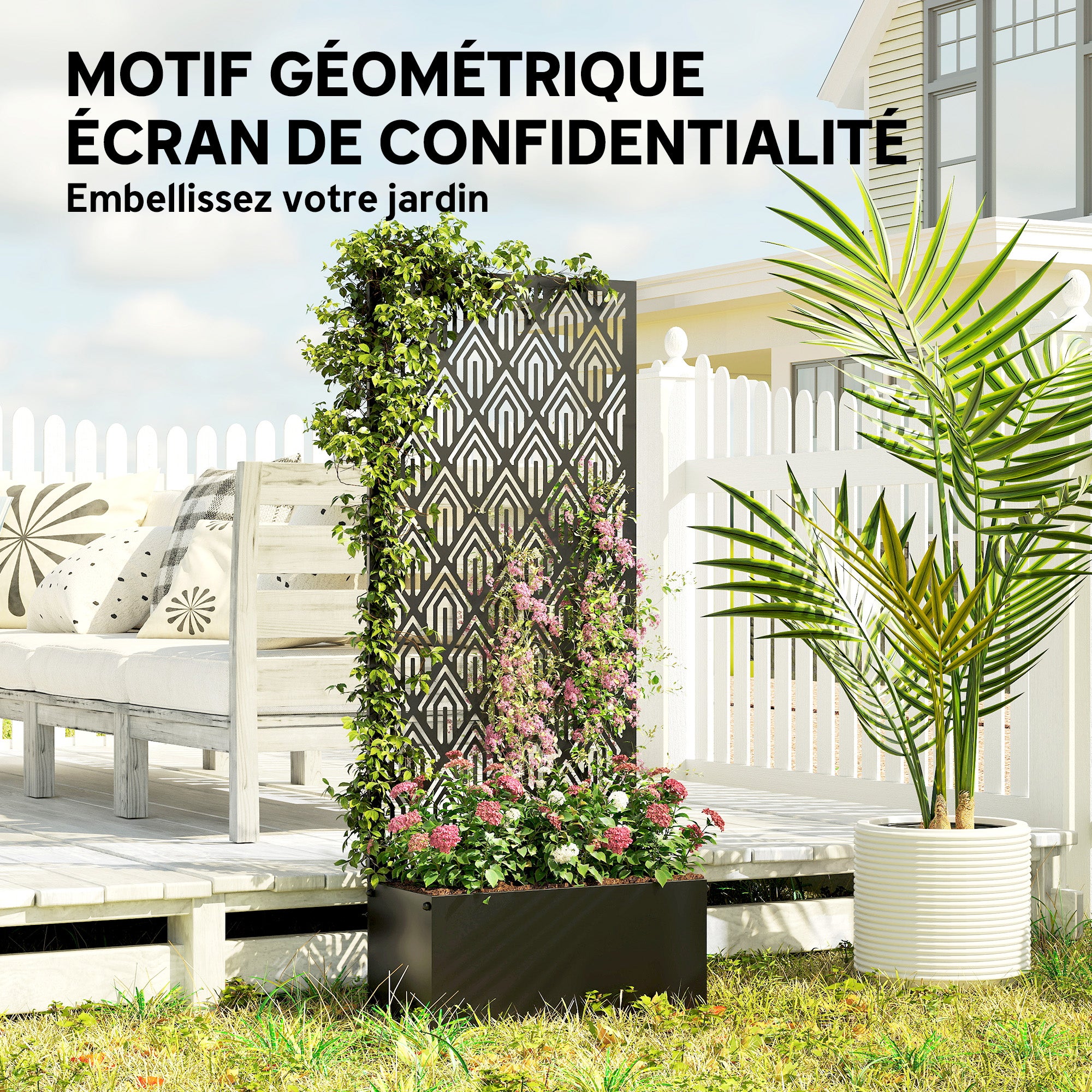 Jardinière avec treillis métal Outsunny - 5