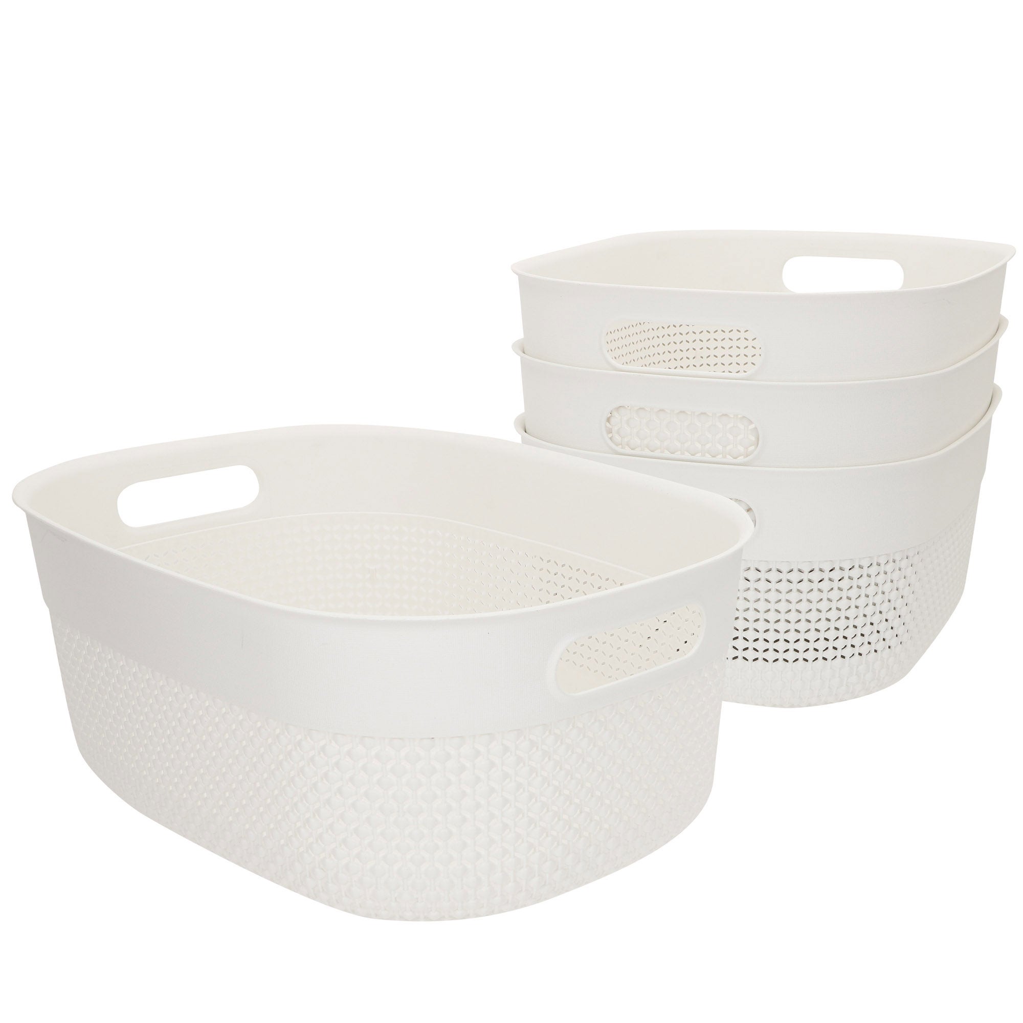 Curver pack 4 cestas organizadoras filo 12l blanco